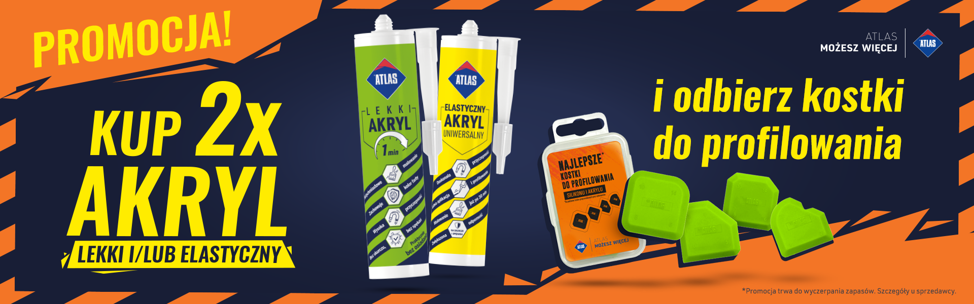 PROMOCJA! KUP 2X ALTAS AKRYL LEKKI I/LUB AKRYL ELASTYCZNY i odbierz kostki do profilowania