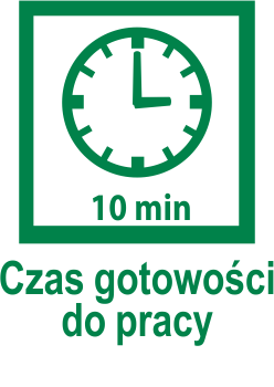 czas gotowości do pracy 10 minut