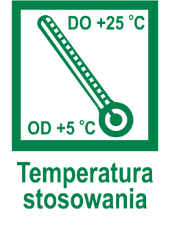 temperatura stosowana 5 - 25 stopni