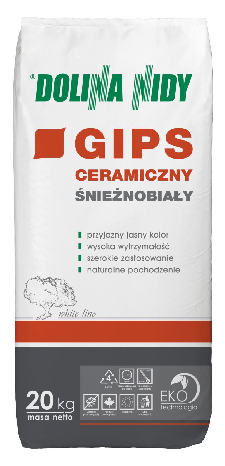 DOLINA NIDY SNOW-WHITE CERAMIC GYPSUM