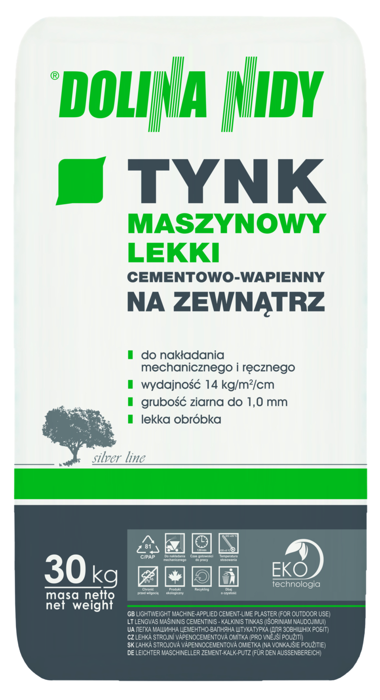 DOLINA NIDY LIGHT MACHINE-APPLIED PLASTER FOR OUTDOOR USE