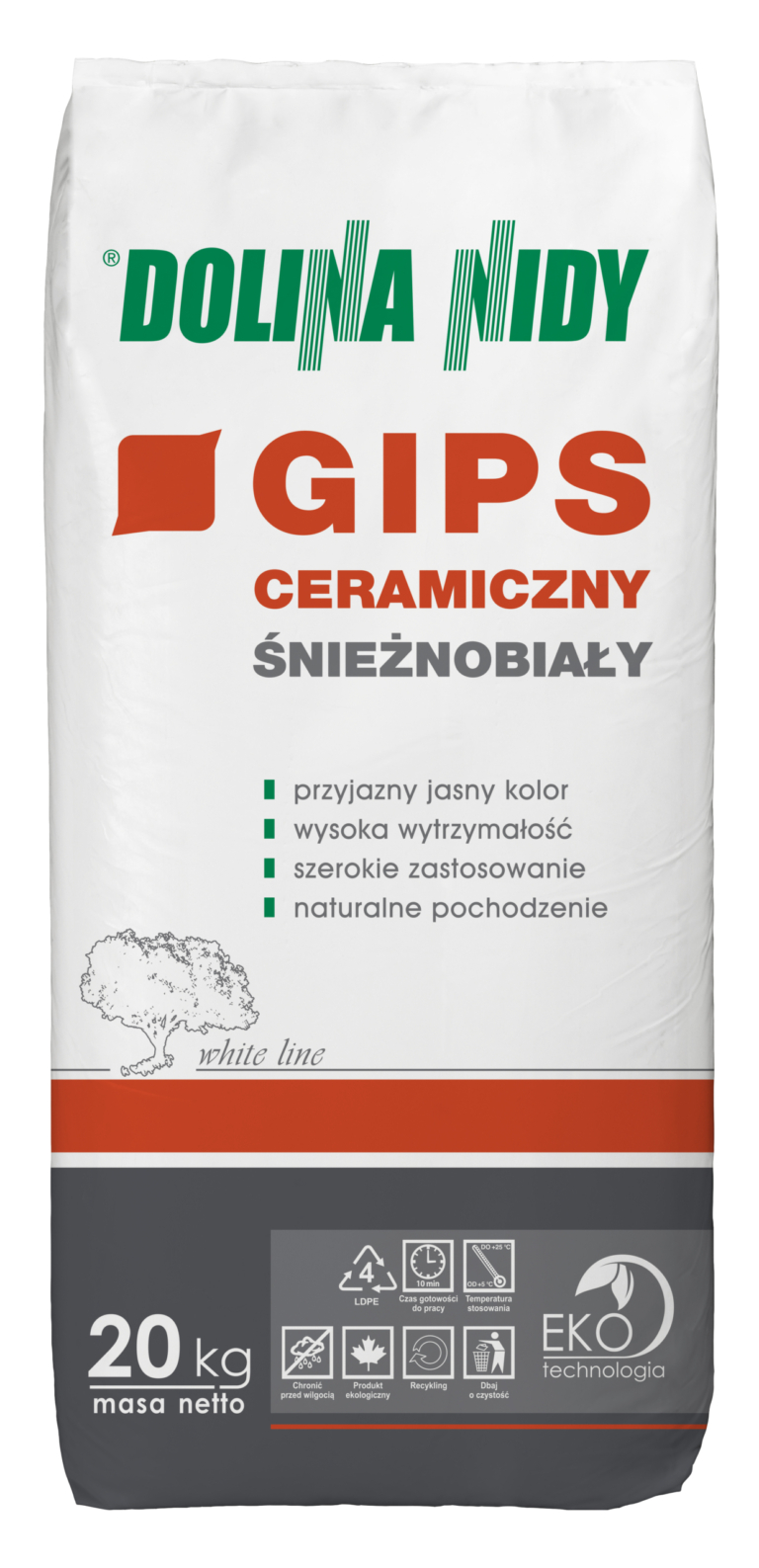 DOLINA NIDY SNOW-WHITE CERAMIC GYPSUM